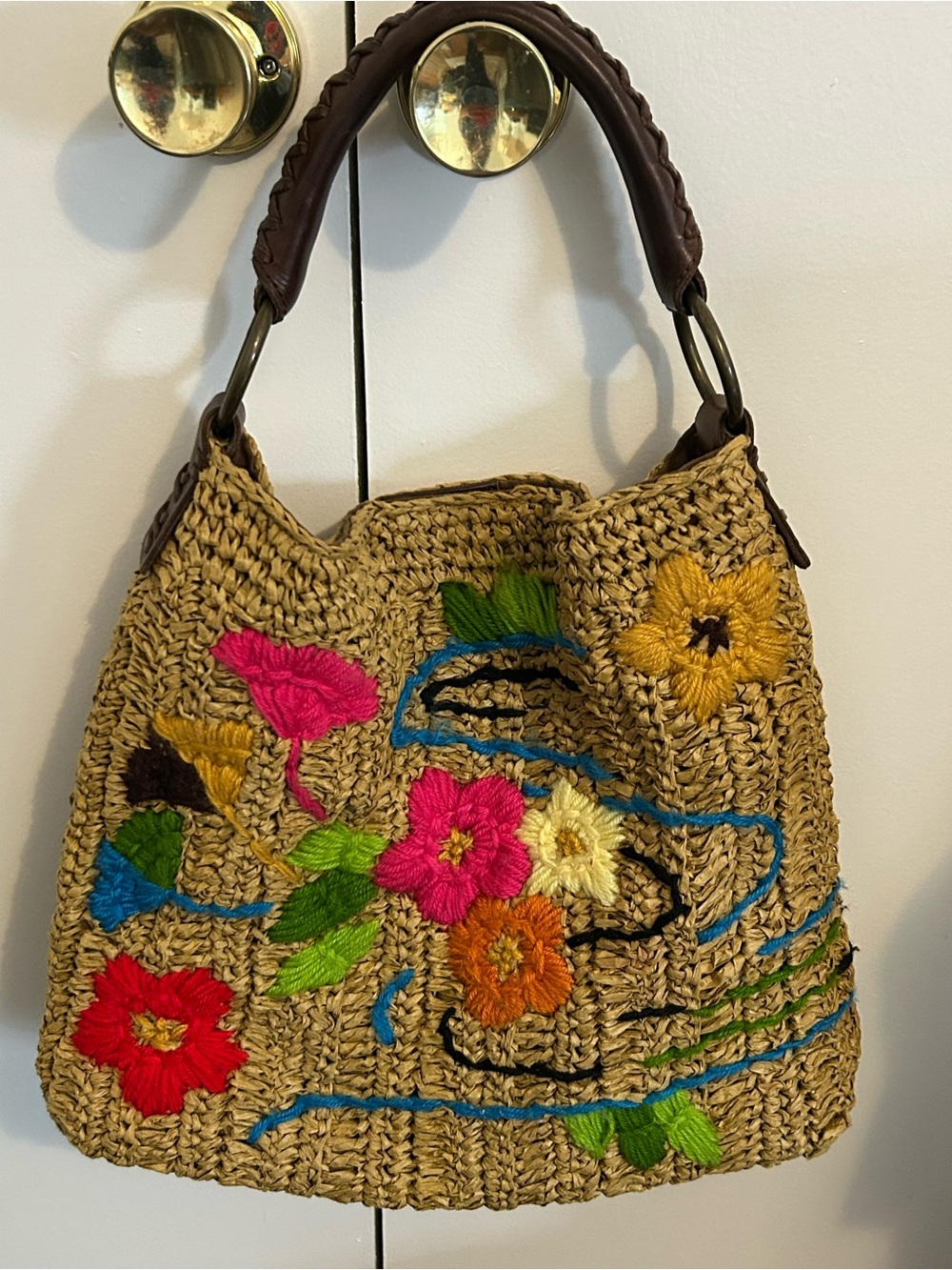 Vintage Lucky Woven Floral Embroidered Bag